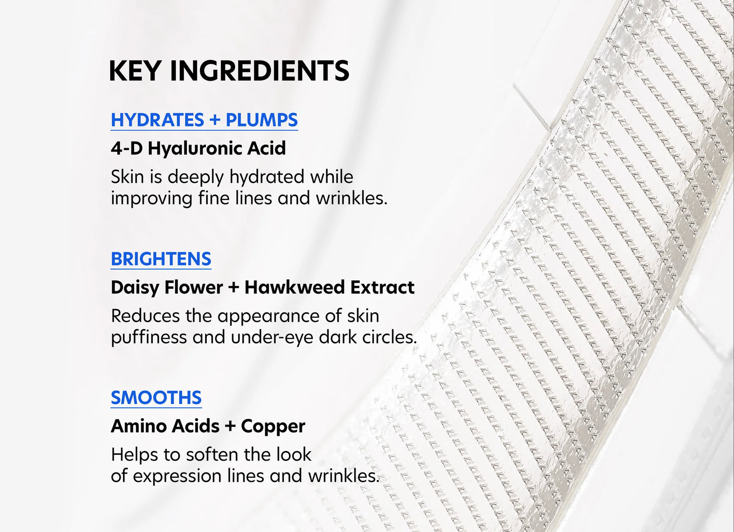 PCASkin Hyaluronic Acid Microneedle Eye Patches 4/Pk