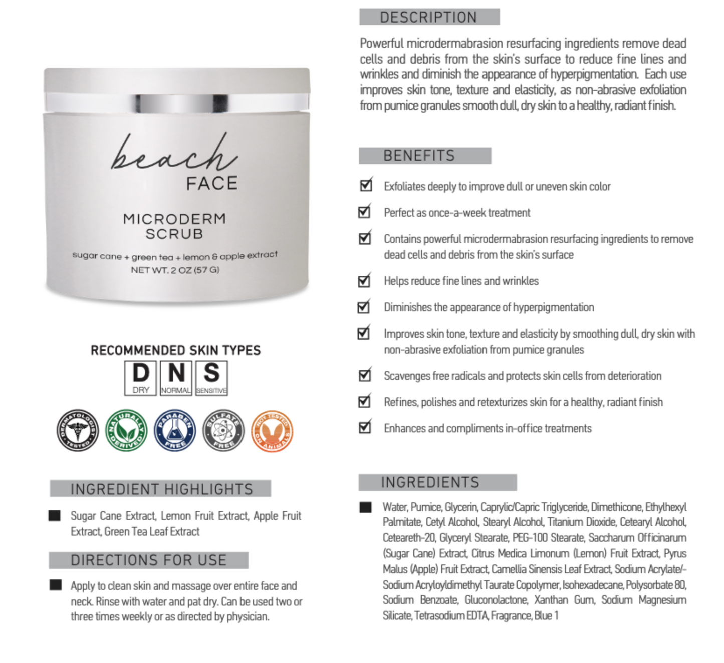 BeachFACE Microderm Scrub